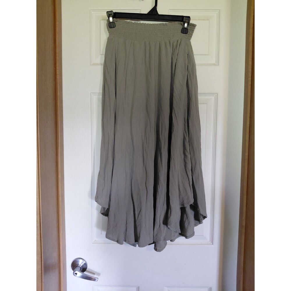 Love Tree Olive Maxi Skirt -S